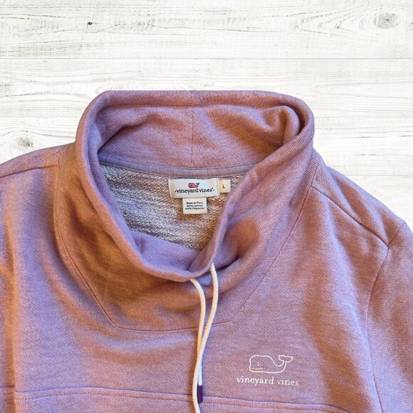 Women’s Vineyard Vines funnel neck sweatshirt whale freesia purple size large - Picture 3 of 4